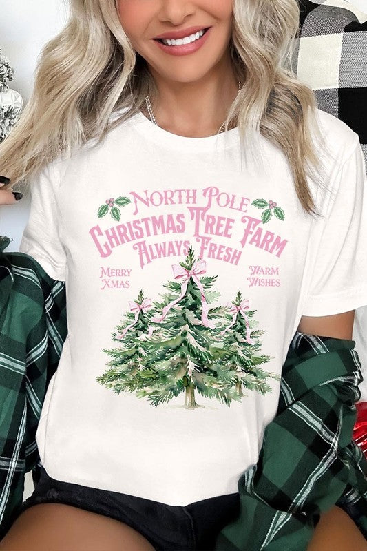T-shirt Christmas Tree Farm Blanca