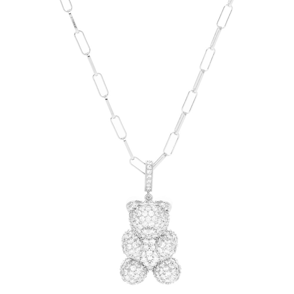 Collar Baby Bear Silver