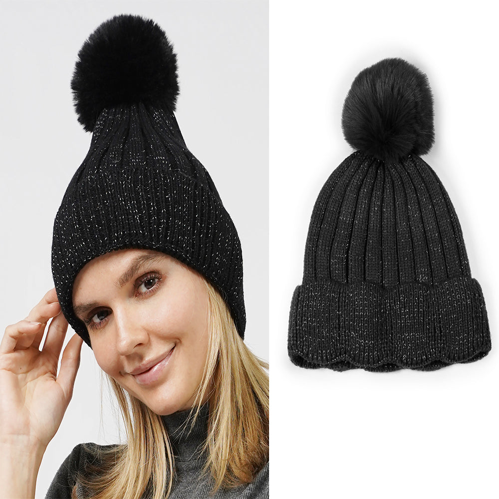 Beanie Sparkly Negro