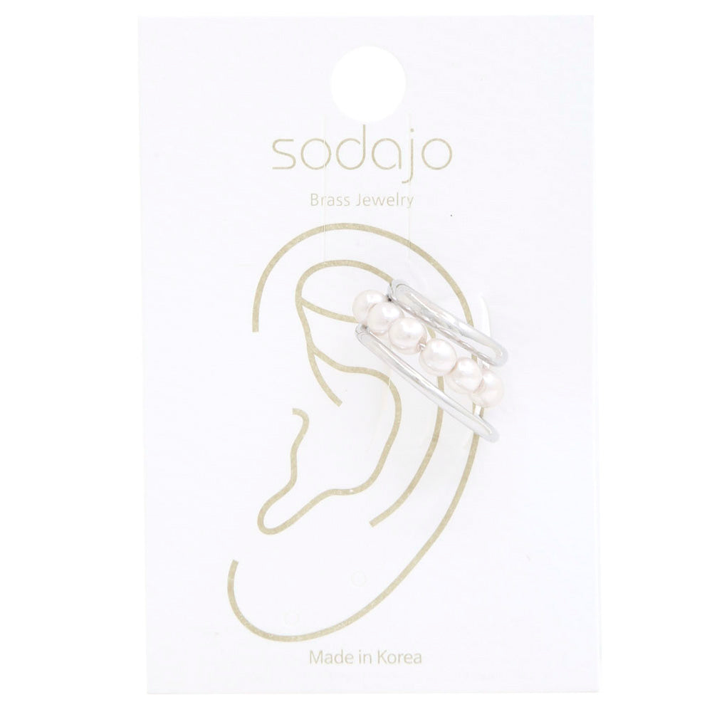 Earcuff Pearl Silver