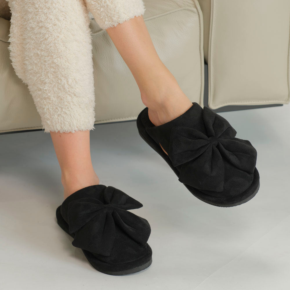 Pantuflas Cute Bow Black