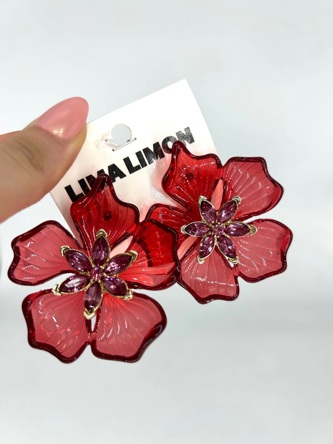 Aretes Windflower Rojo