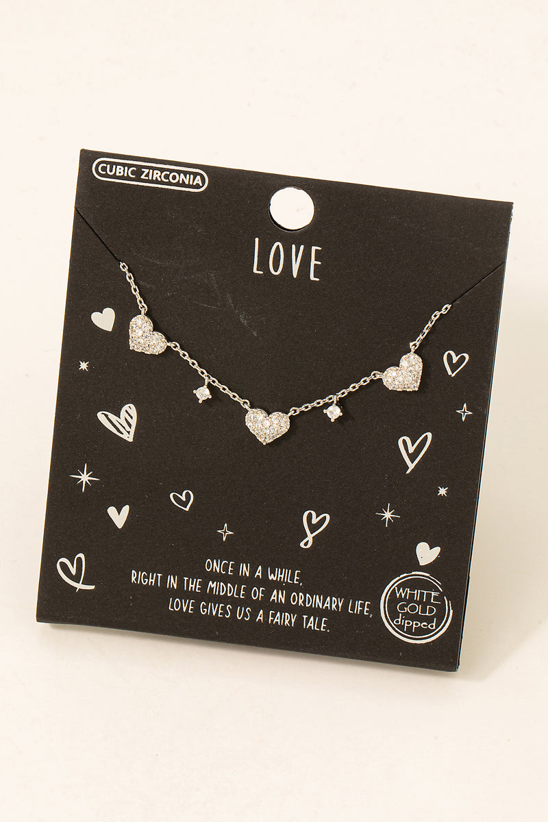 Cadena Baby Silver Hearts