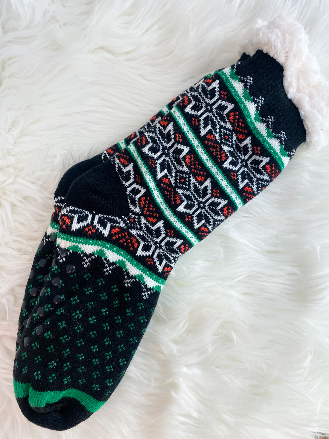 Medias Mistletoe Negro & Verde
