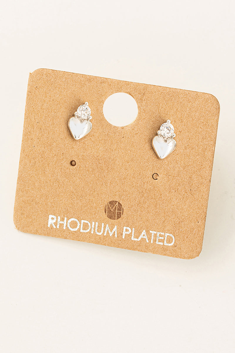 Aretes Little Hearts Silver