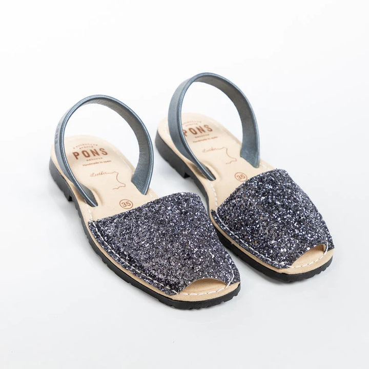 Sandalias Pons Lusaka Glitter Gris