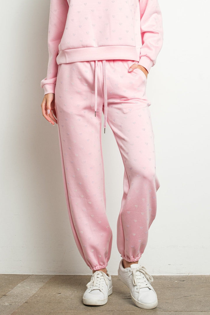 Jogger Glimmer Heart Rosado