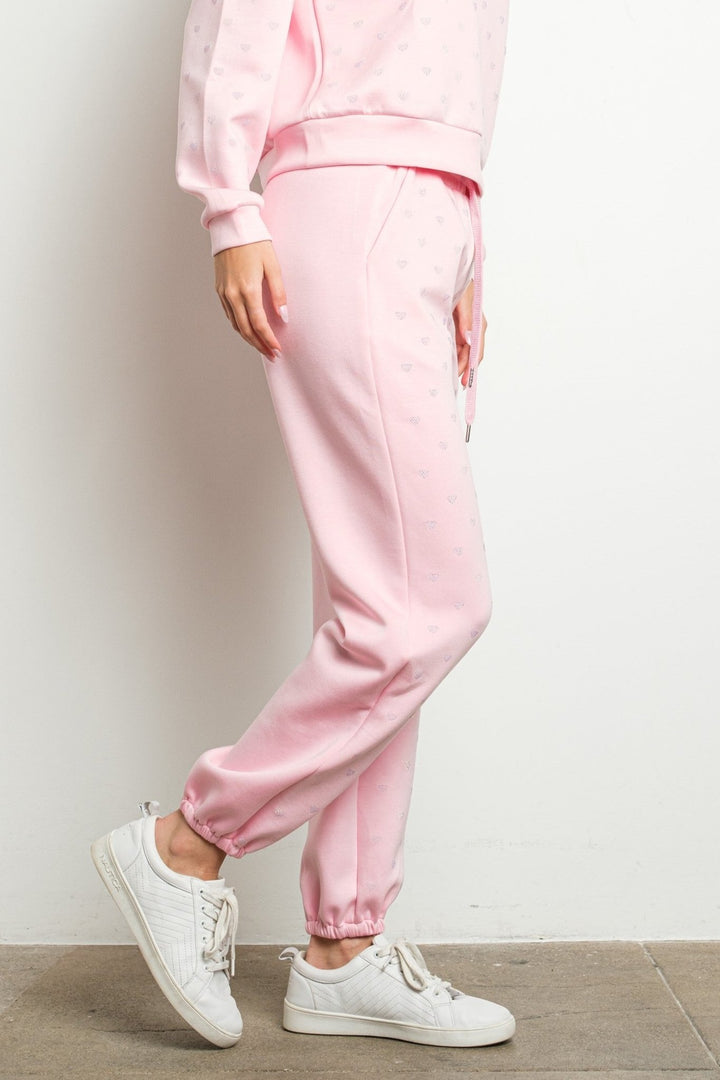 Jogger Glimmer Heart Rosado