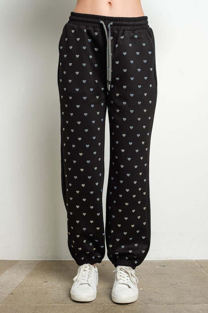 Jogger Glimmer Heart Black