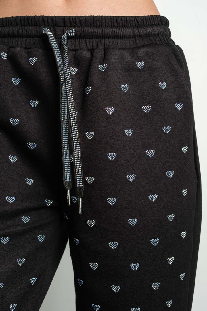 Jogger Glimmer Heart Black