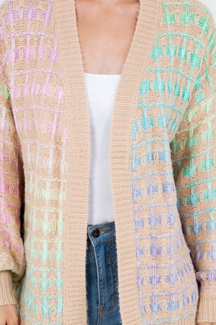 Cardigan Pastel Waffle