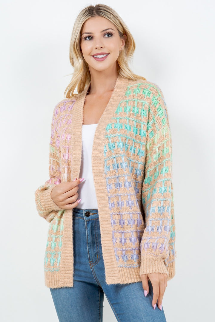 Cardigan Pastel Waffle
