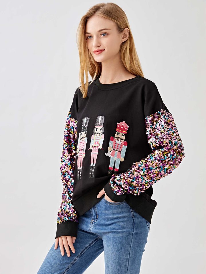 Sweater Nutcracker Glow Negro