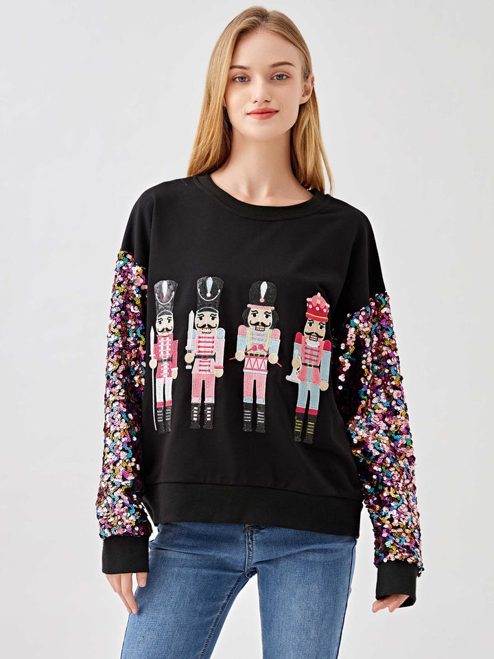 Sweater Nutcracker Glow Negro