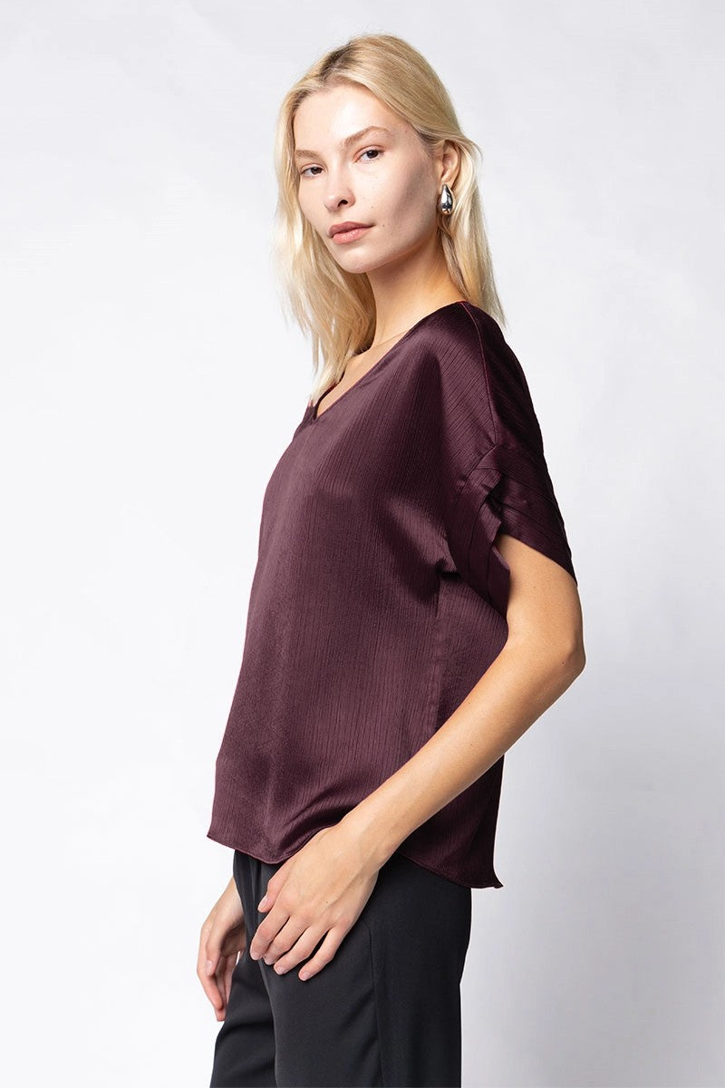 Blusa Constanza Wine Coffee
