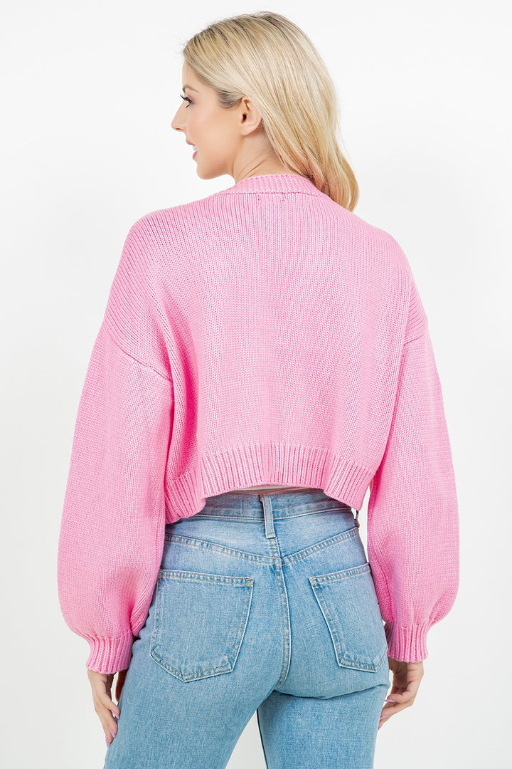 Cardigan Cutie Rainbow Rosado
