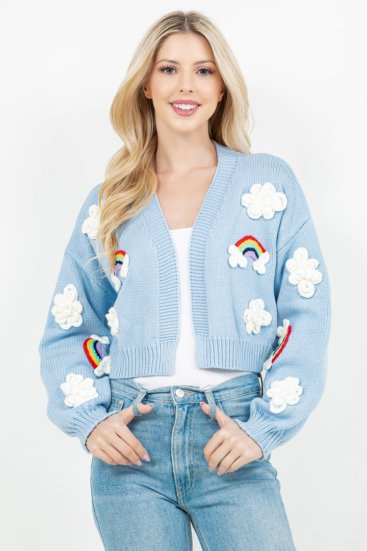 Cardigan Cutie Rainbow Celeste