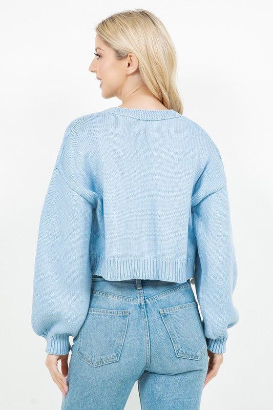 Cardigan Cutie Rainbow Celeste