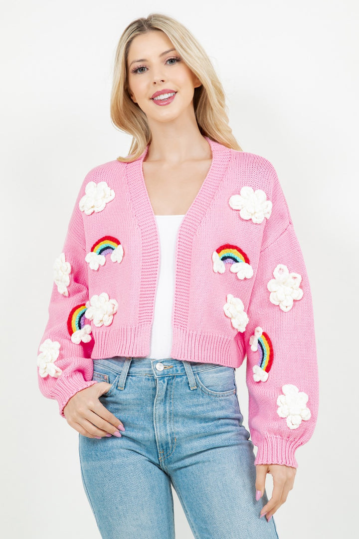 Cardigan Cutie Rainbow Rosado