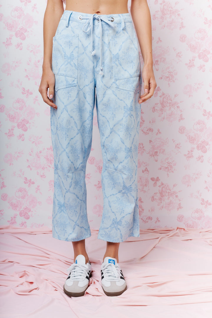 Pantalon Francesca celeste