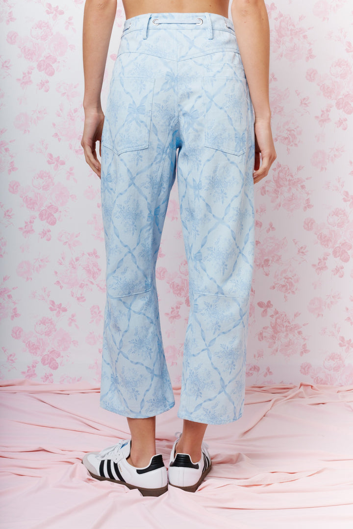 Pantalon Francesca celeste