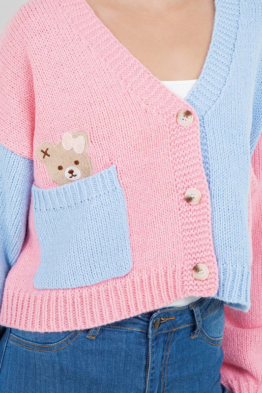 Cardigan Miss Teddy Pink