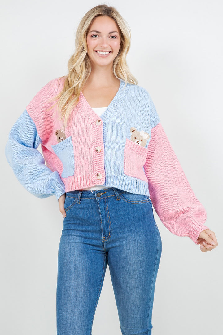 Cardigan Miss Teddy Pink