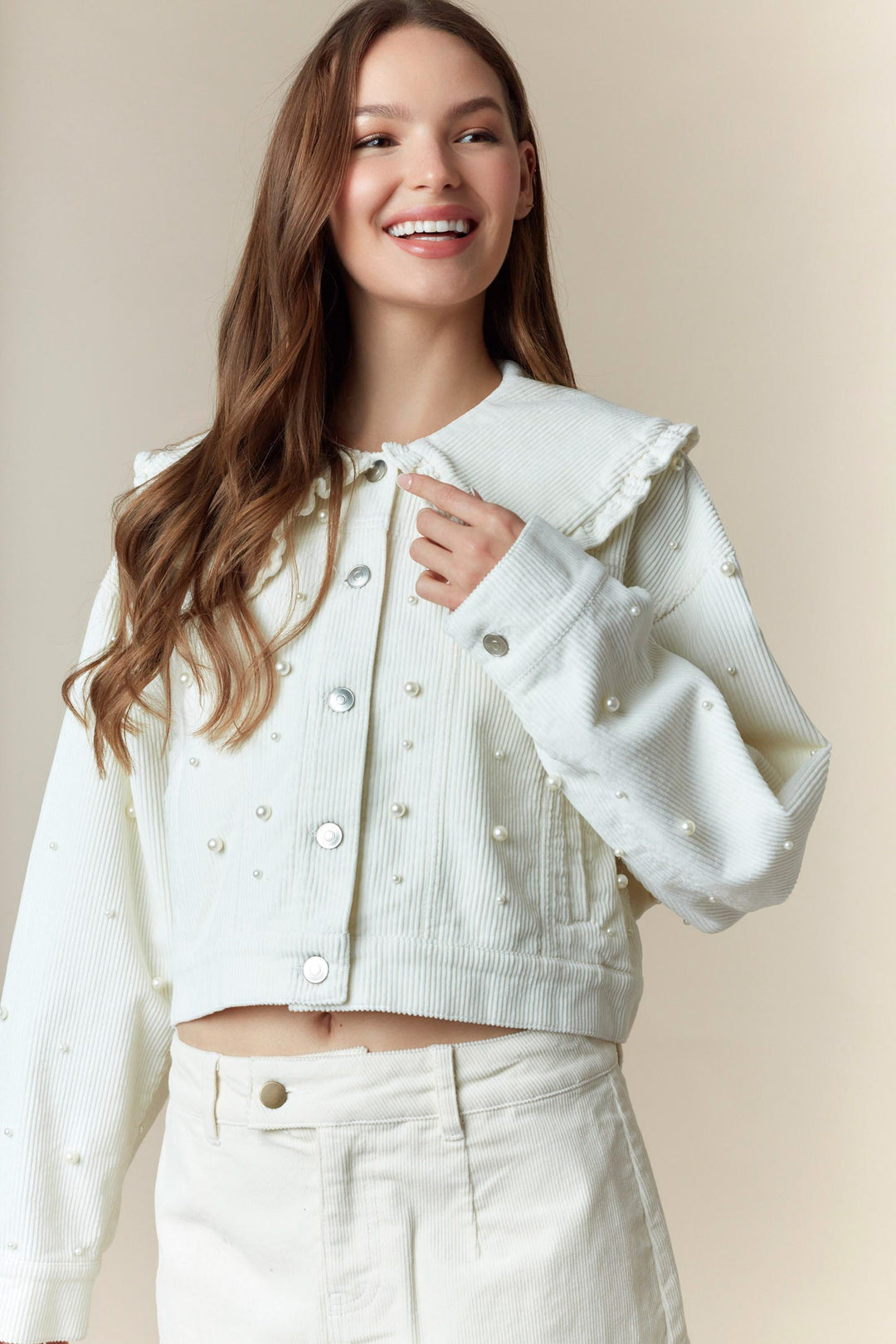 Jacket Cute Pearls