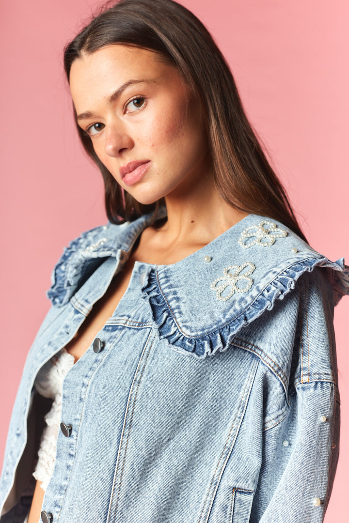 Jacket Pearl Flowers