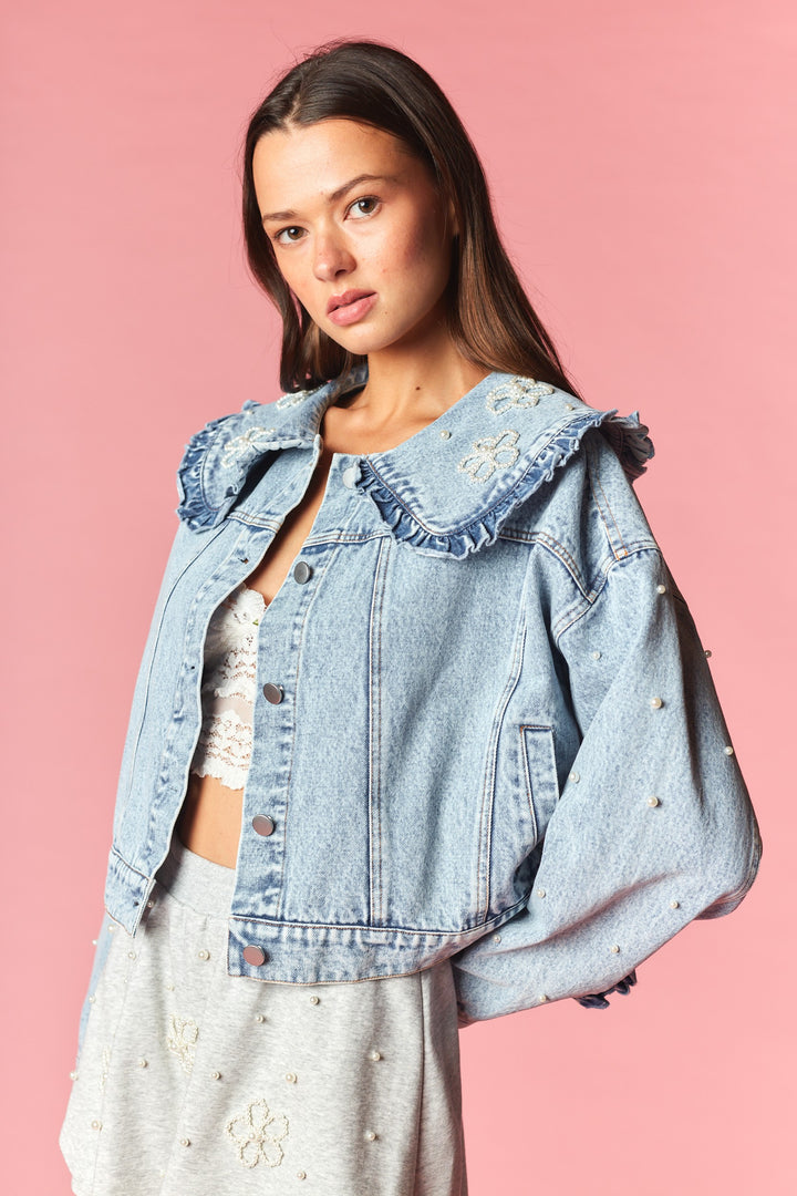 Jacket Pearl Flowers