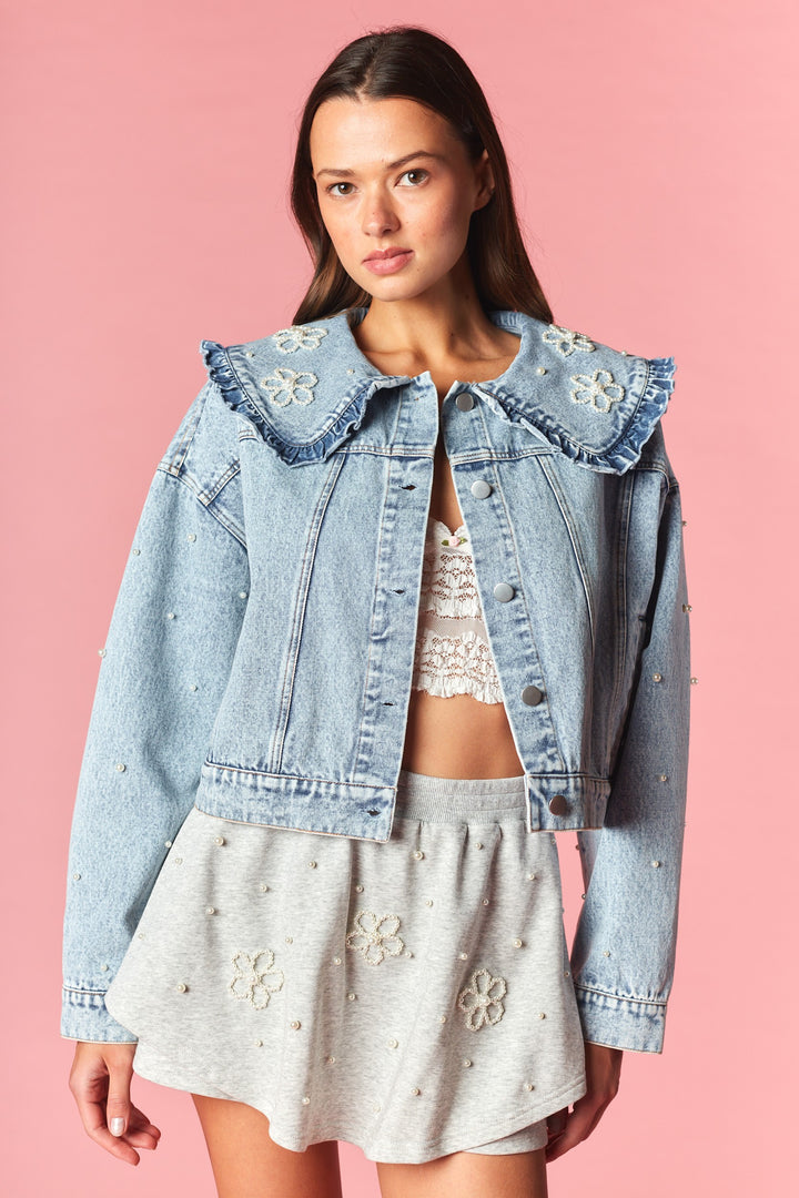 Jacket Pearl Flowers