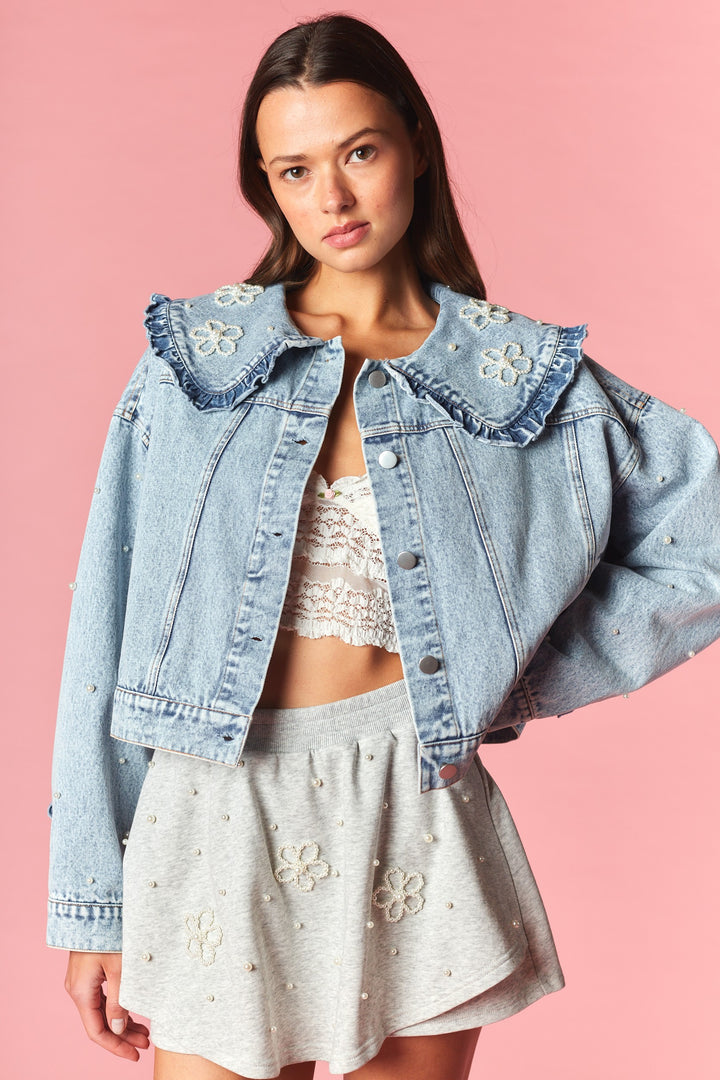 Jacket Pearl Flowers