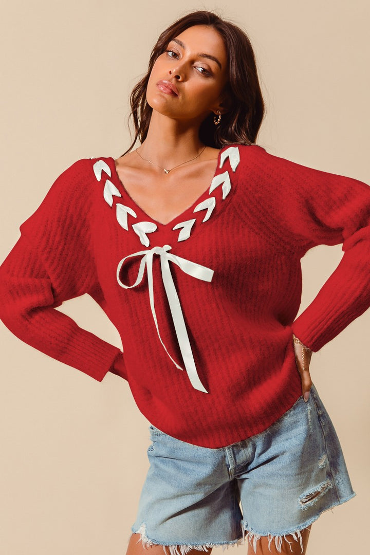 Sweater Jingle Bow Rojo