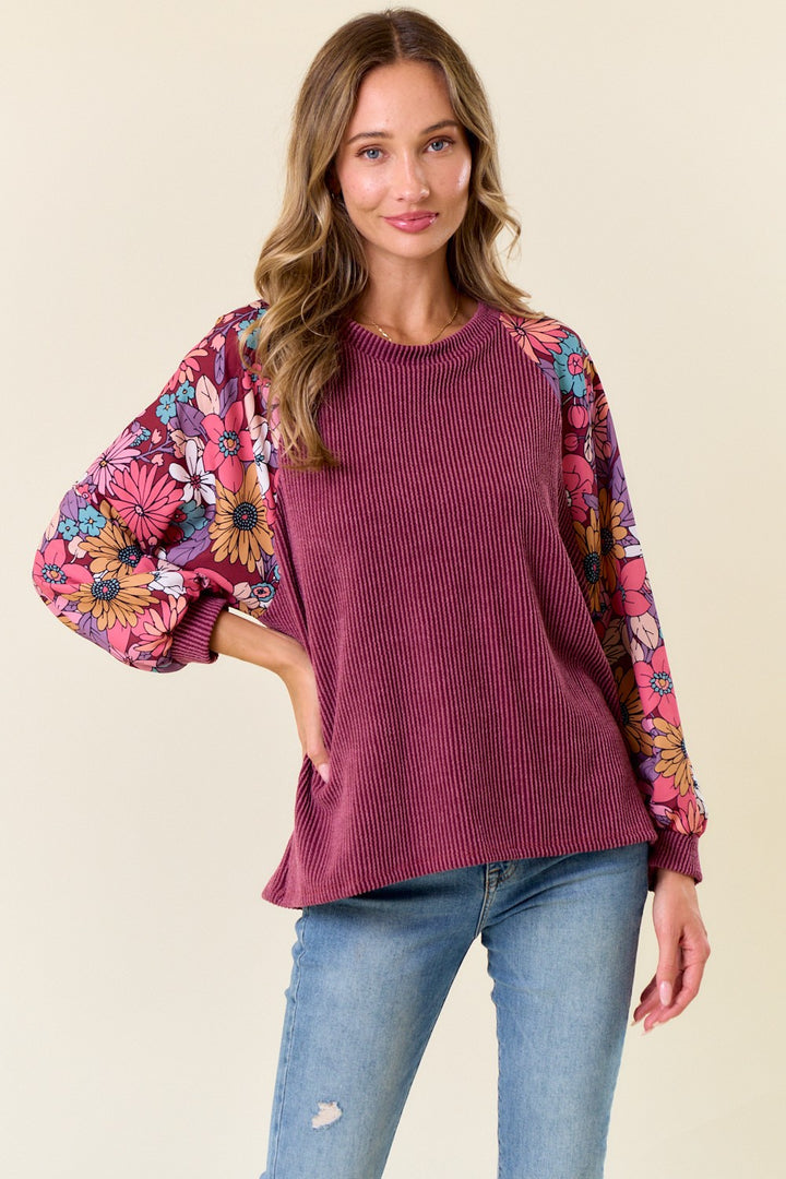 Blusa Blossom Burgandy