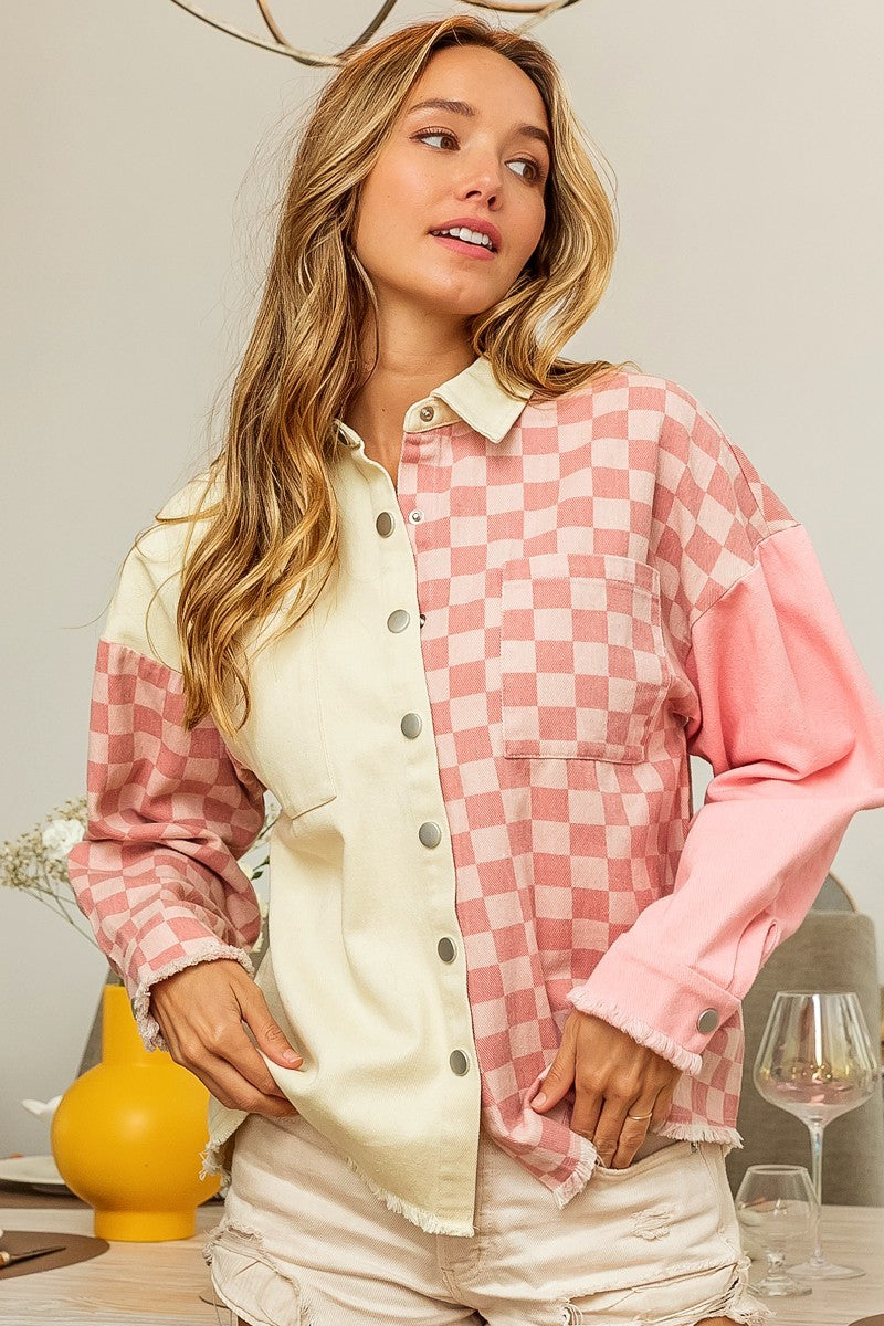Jacket Rosy Checker