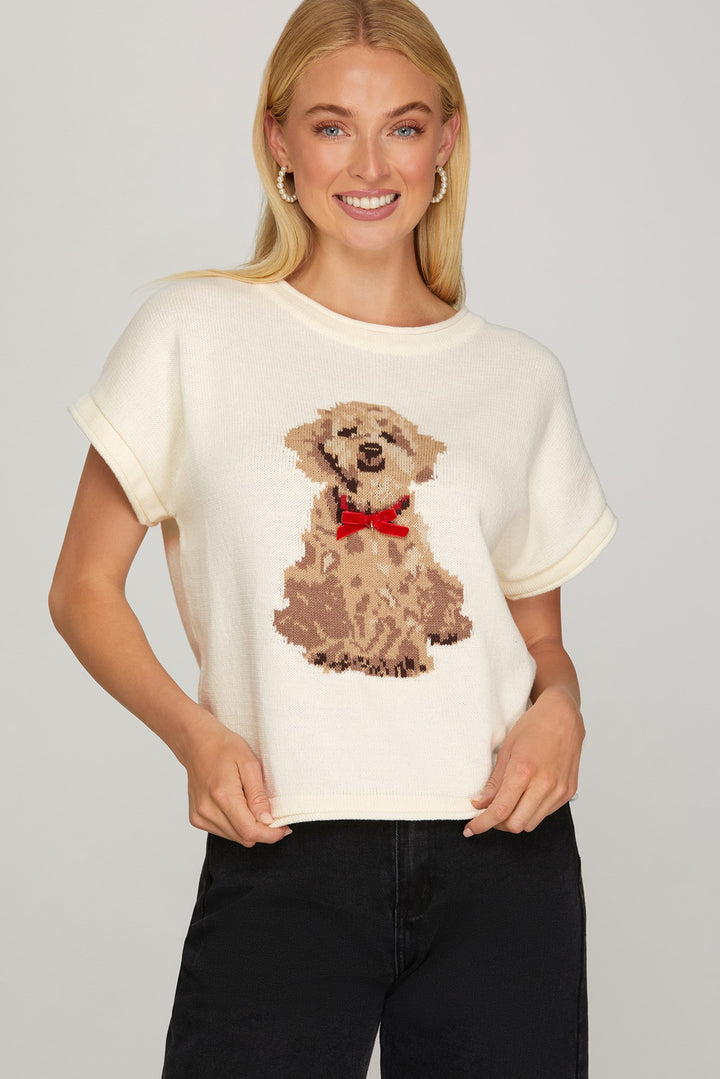 Blusa Puppy Bow Ivory