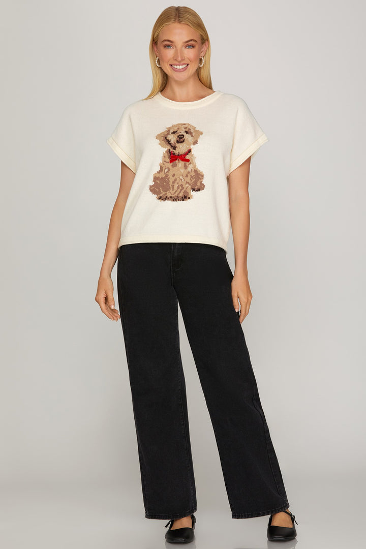 Blusa Puppy Bow Ivory