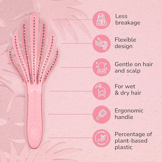 Cepillo Wet Brush Go Green Curl Detangler -Pink