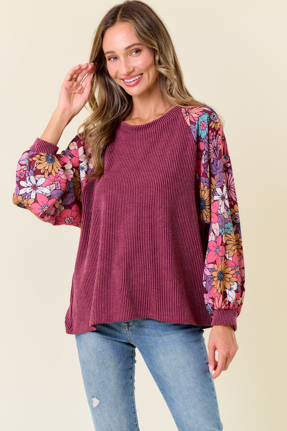 Blusa Blossom Burgandy