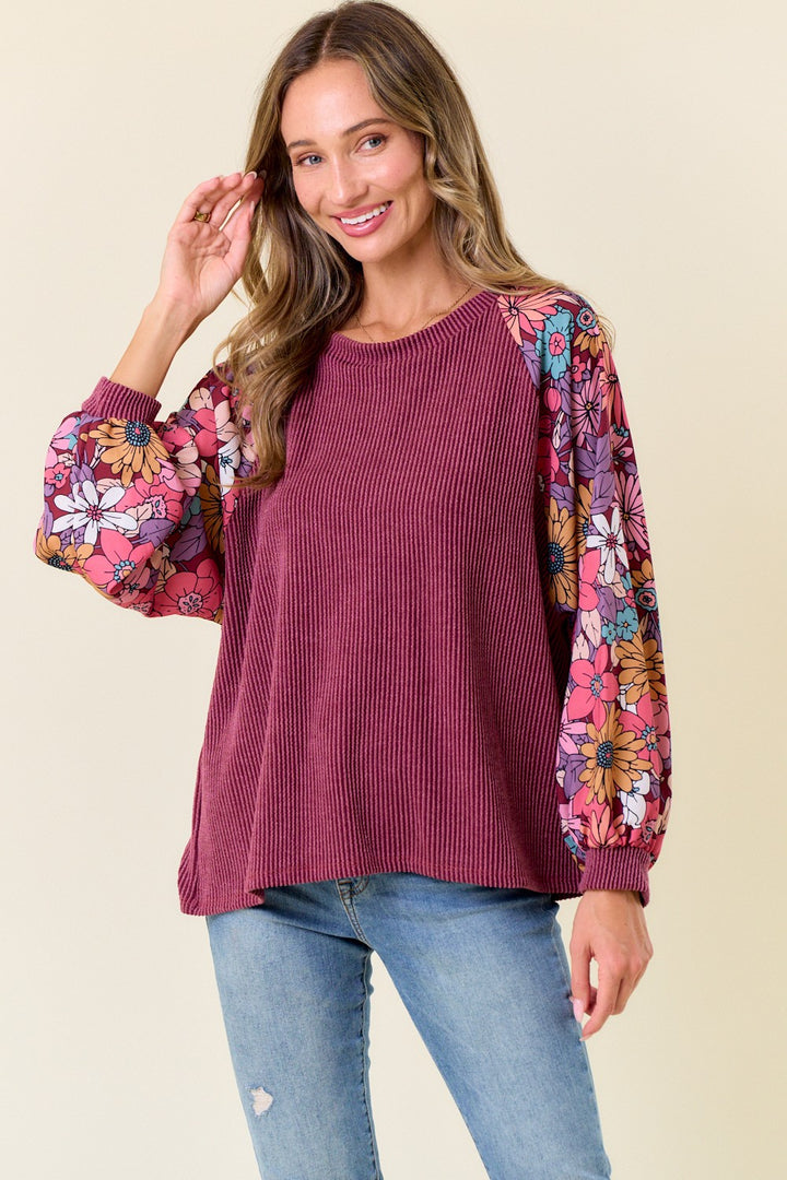 Blusa Blossom Burgandy