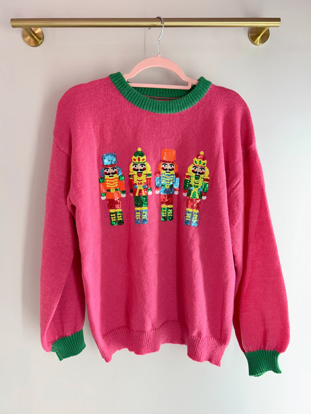 Sweater Cozy Nutcracker Pink