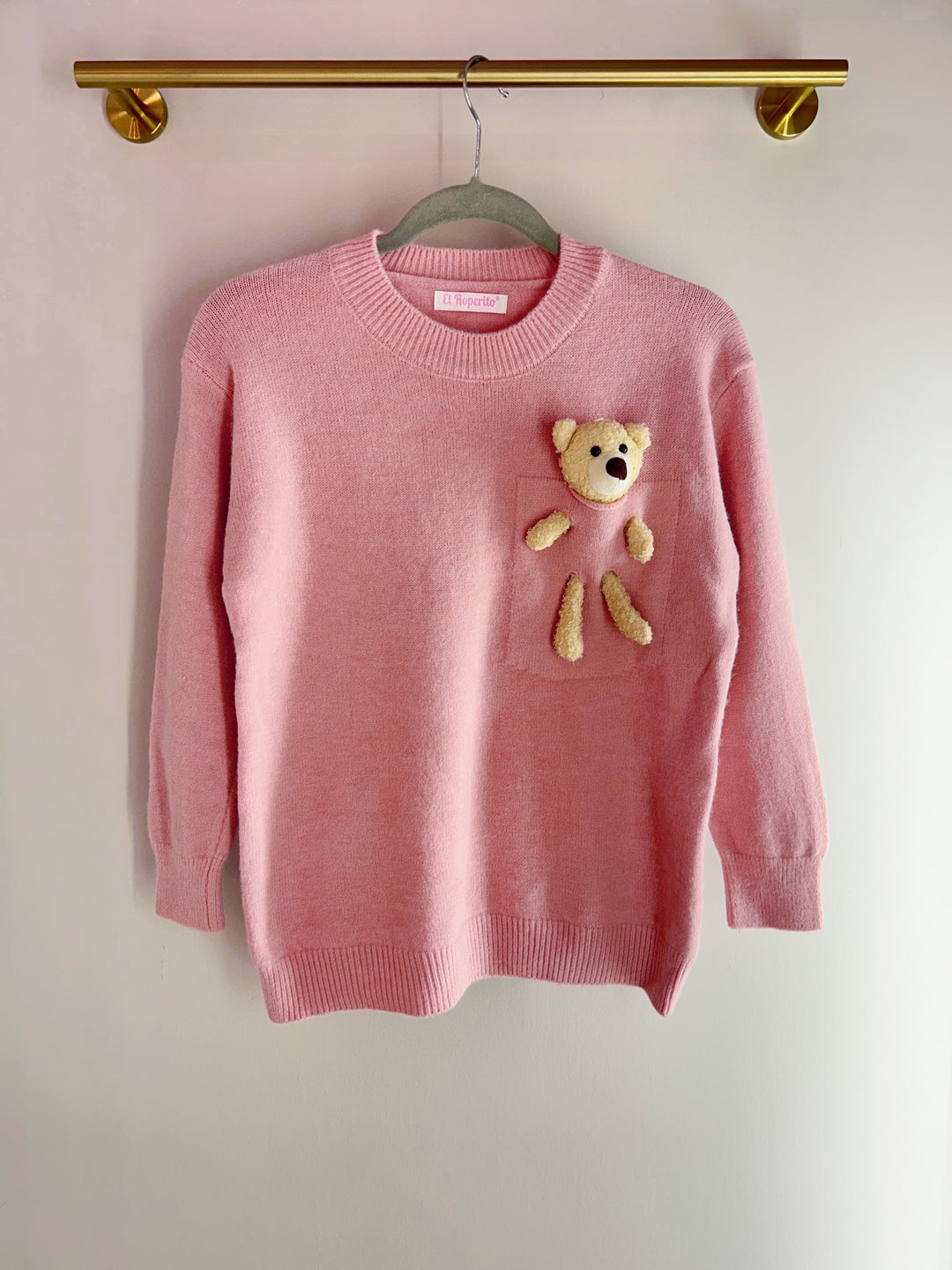 Sweater Baby Bear Pink