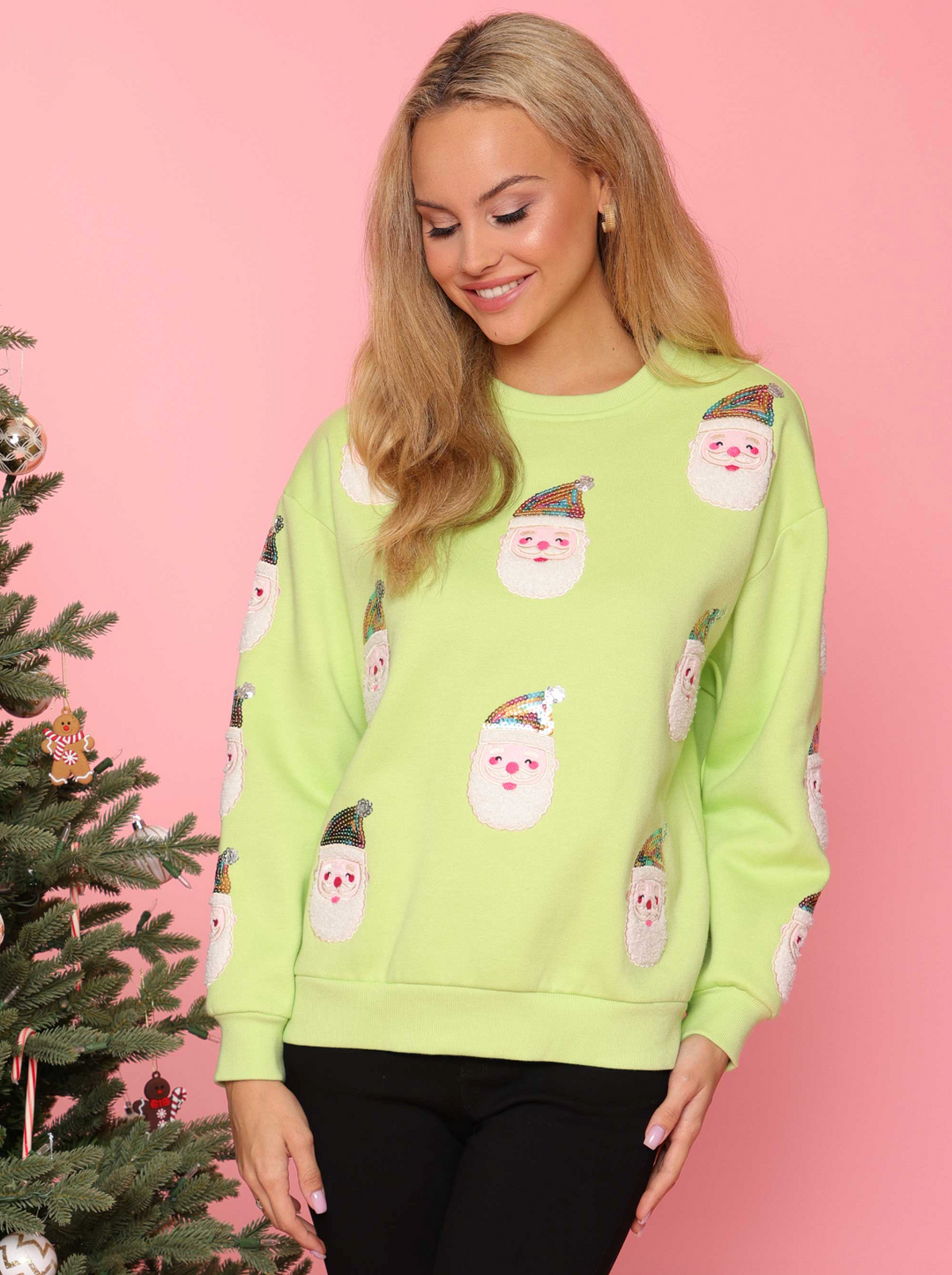 Sweater Cutie Claus Lime