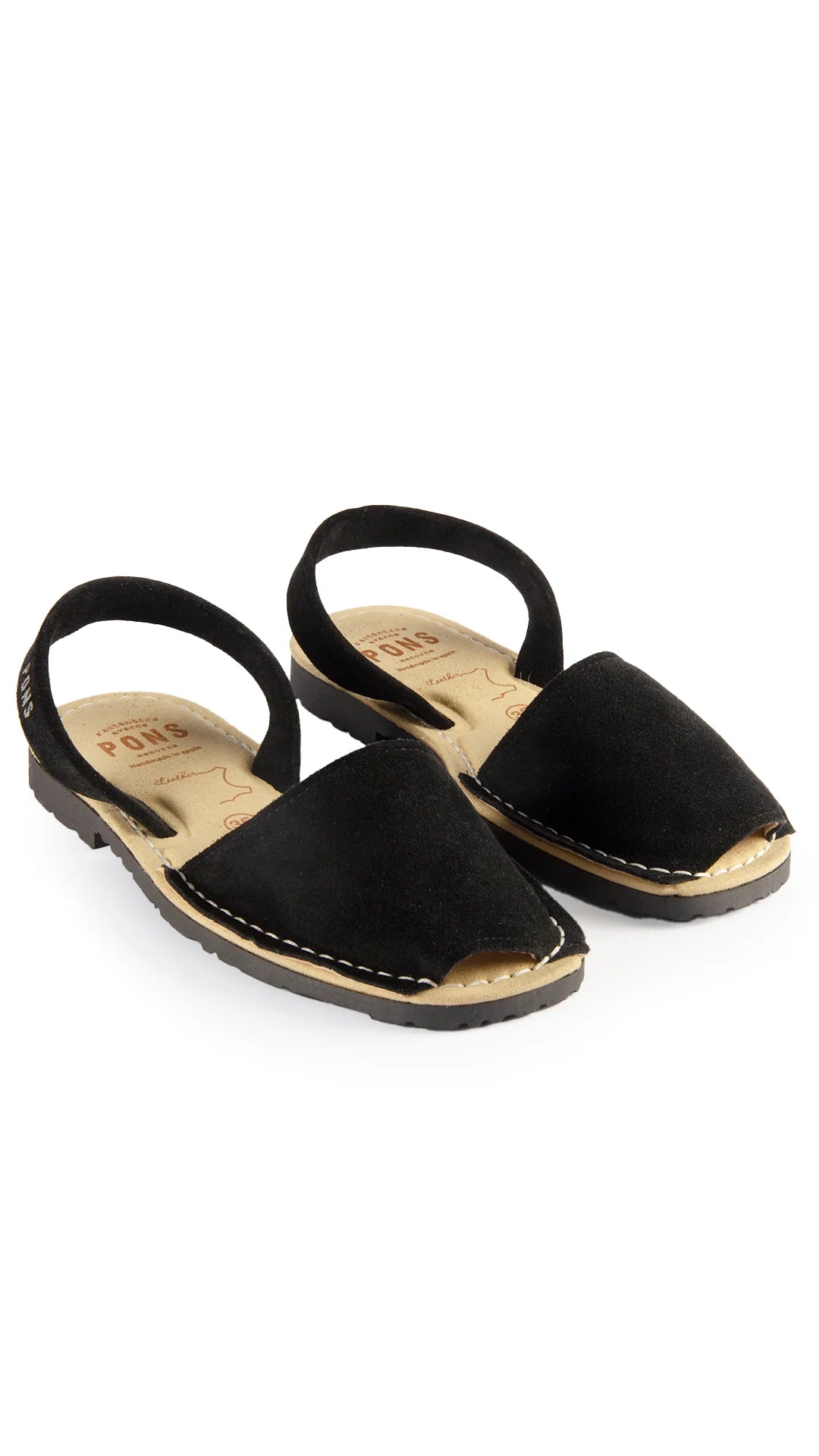 Sandalias Pons Lusaka Serraje Negro