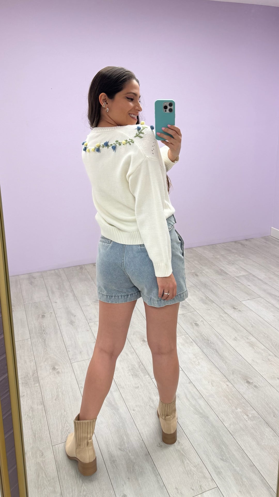 Cardigan Misty Flowers
