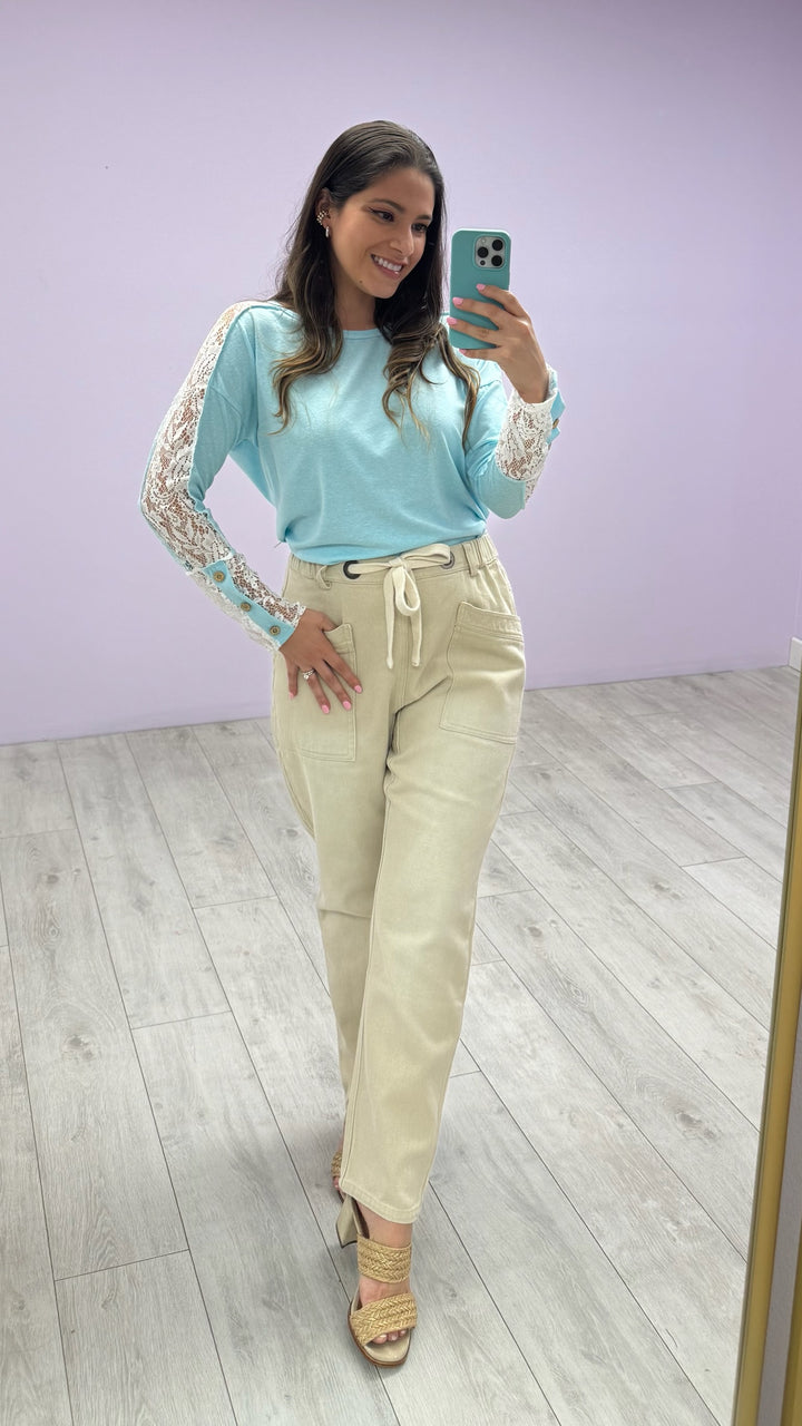 Blusa Charlotte Celeste