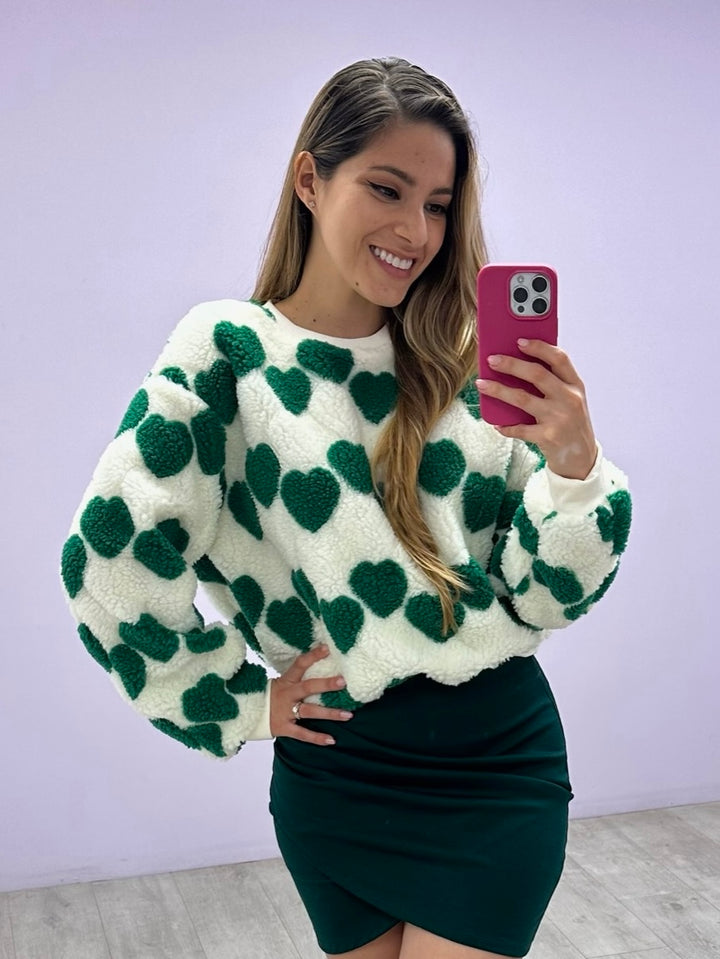 Sweater Warm Hearts Verde