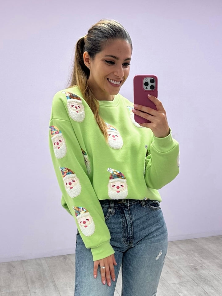 Sweater Cutie Claus Lime