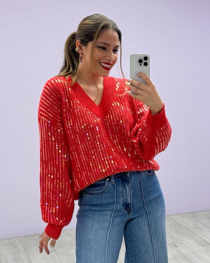 Sweater Frosty Glow Red