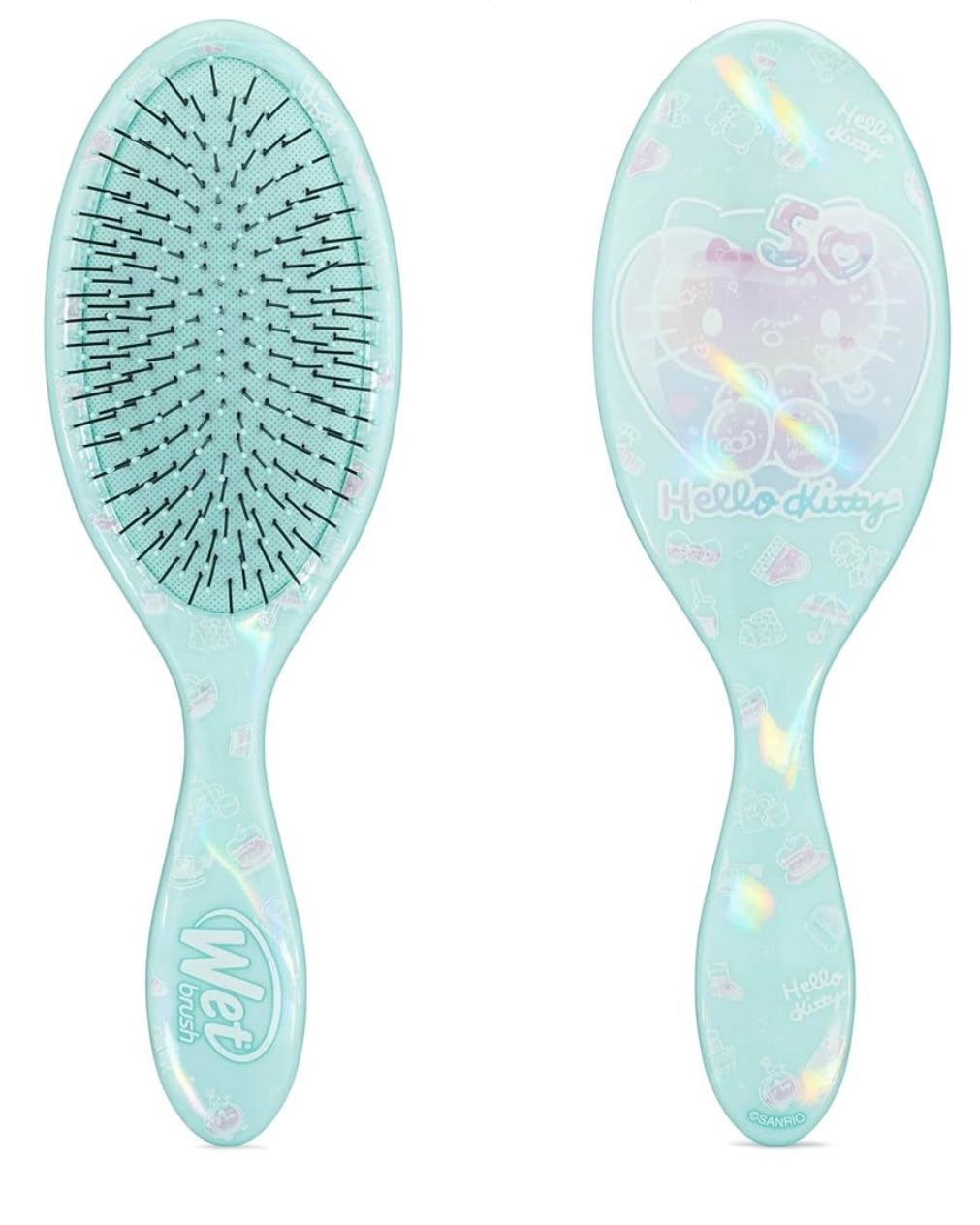 Cepillo Wet Brush Original Detangler  Hello Kitty Pink Green